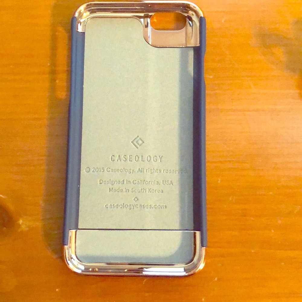 Navy/Rose gold caseology case for iPhone 6